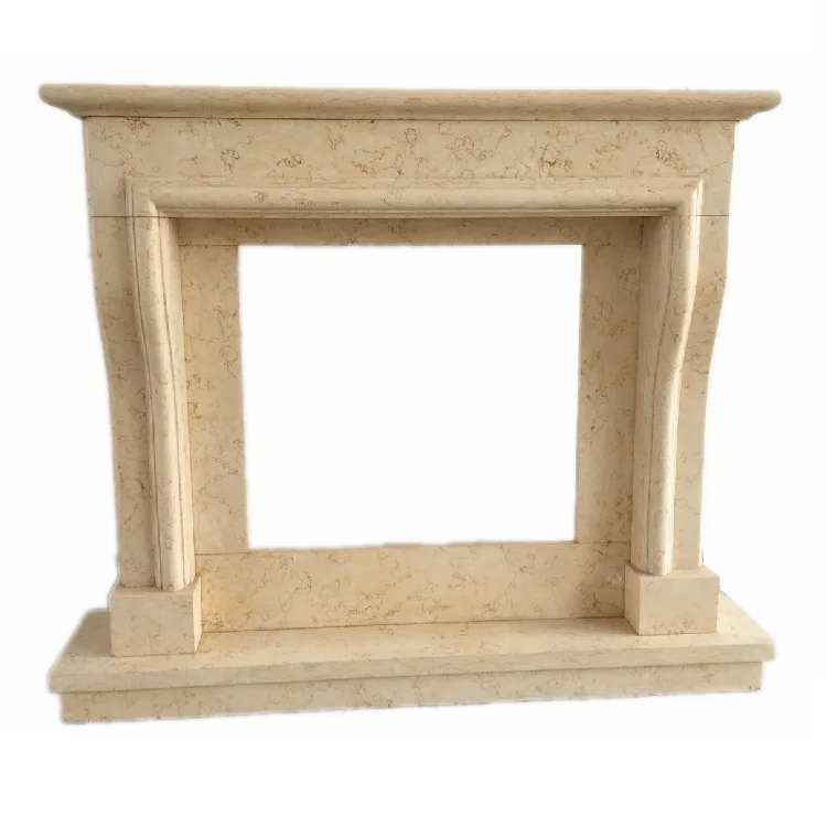 Mfe221 Egyptian Beige Marble Moulding Decorative Fireplace Inside