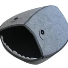 Felt Cat Dog Bed Cave House Detachable Shoes Shape Pet Cuddle Bed Nest With Removable Cushion For Kitten Puppy