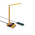 Bamboo Lamp 100% Bamboo Smart Desk Lamp LED Desk Lamp with Wireless Charger