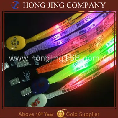 Best seller colorful flashing LED lanyard with light Best seller colorful flashing LED lanyard with light
