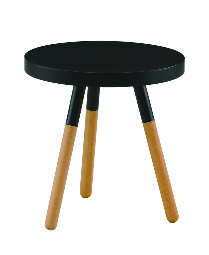 Zwarte hoogglans mdf woonkamer kleine ronde tafel kleur mdf ...