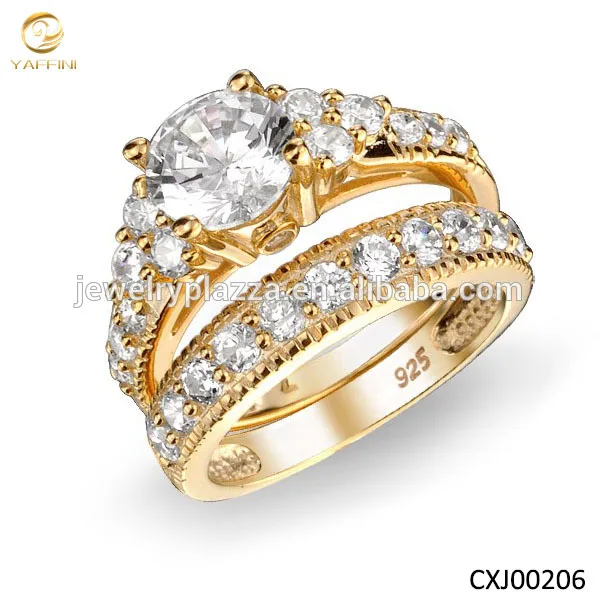 Engagement and wedding ring sets yellow gold