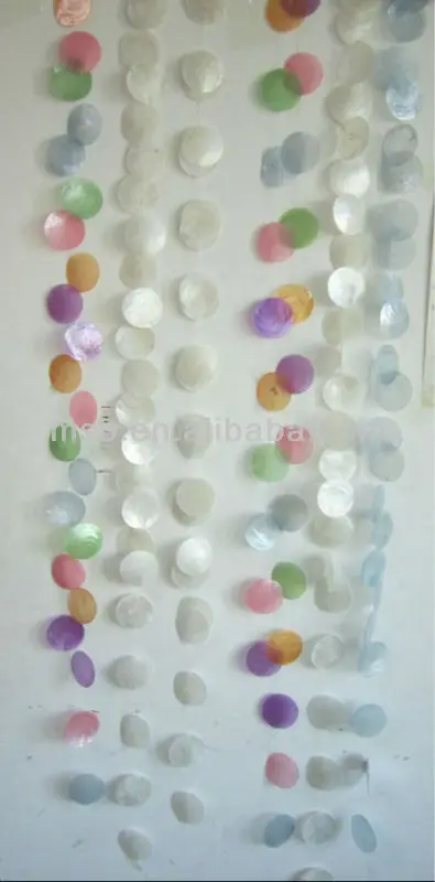 Cp022 Runde Weiss Capiz Muscheln Vorhang Portiere Buy Capiz Shell