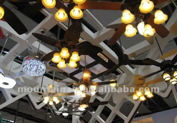 Wood balde 52 inches ceiling fan lighting