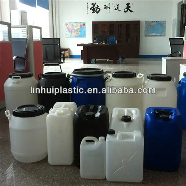 50l Gallon Large Round White Plastic Containers For Chemical Liquids Glue/hdpe Plastic Jerry Can