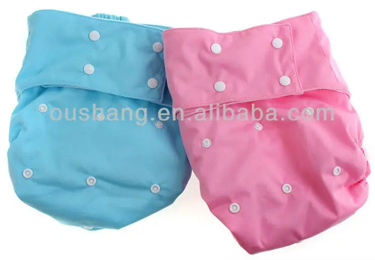 Solid Color Double Rows Snap Anti-leak Adults Diapers ...