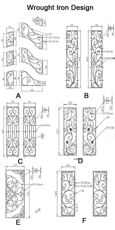 Hotel Lobby Main Front Gate Design Modern Wrought Iron Wood Door With