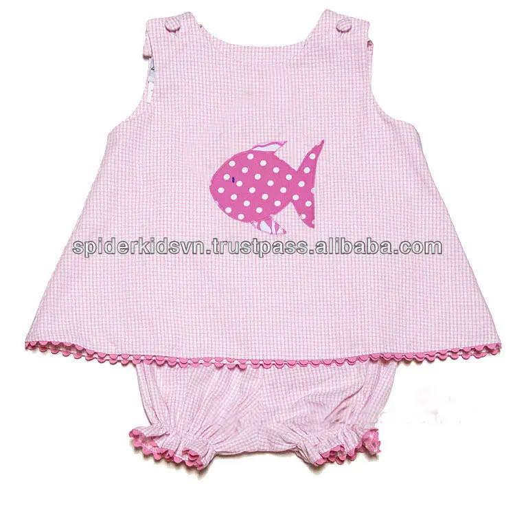 red gingham smocked bikini