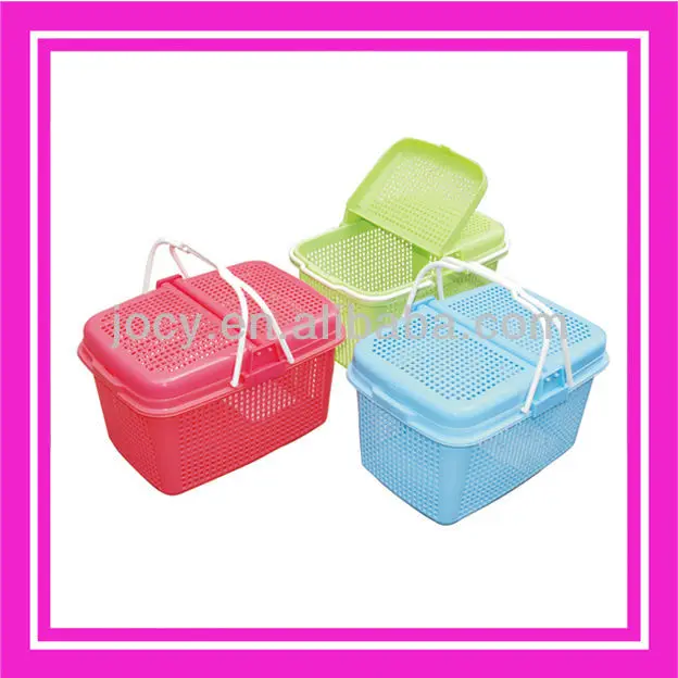 Animal Carry Plastic Picnic Basket With Handle And Lid Buy Plastic