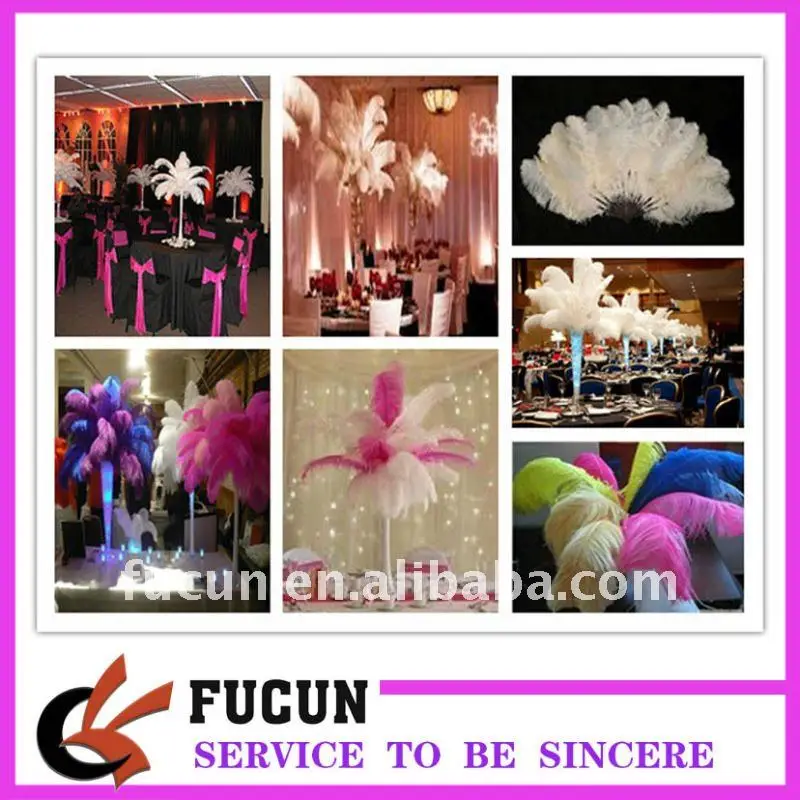 2018 hot sale wholesale bulk ostrich feather for table decoration