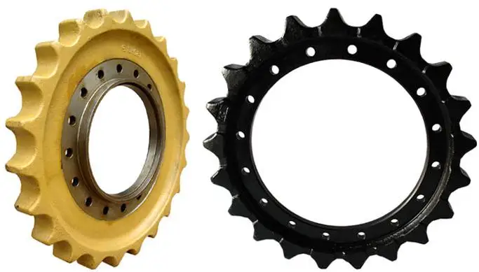 Bulldozer Komatsu D65 track undercarriage parts sprocket segment, 3 teeth for one