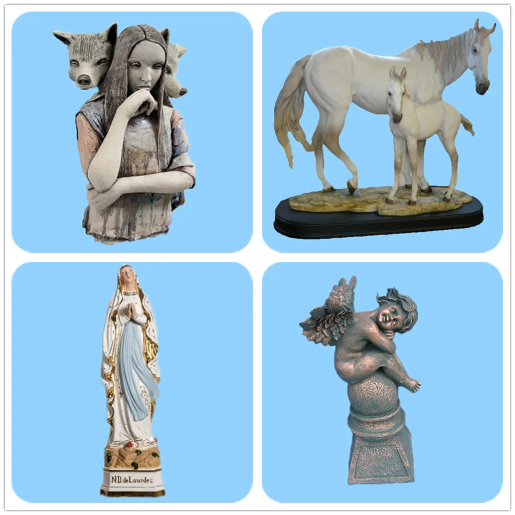 what are resin statues made of