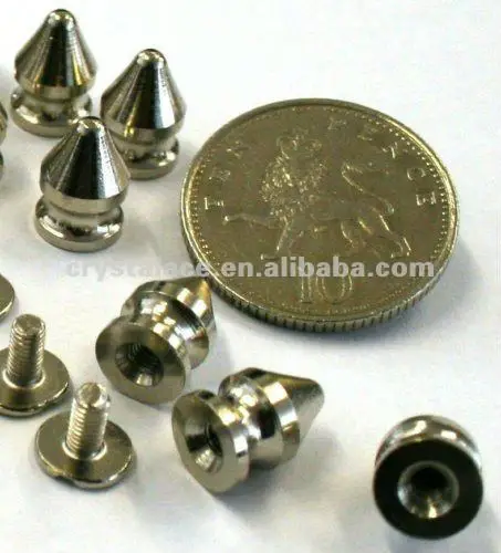 4mm-12mm crystal rhinestone nails for leather