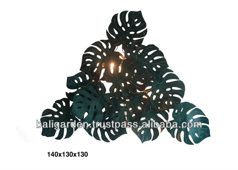 lamp decorative for hotel me<em></em>tal leaf wall decoration