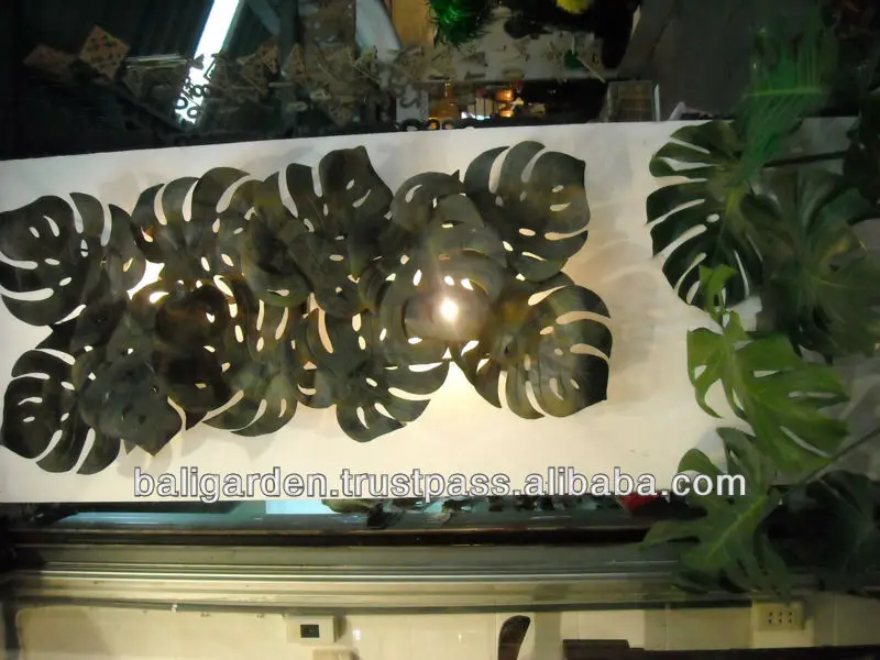 lamp decorative for hotel me<em></em>tal leaf wall decoration