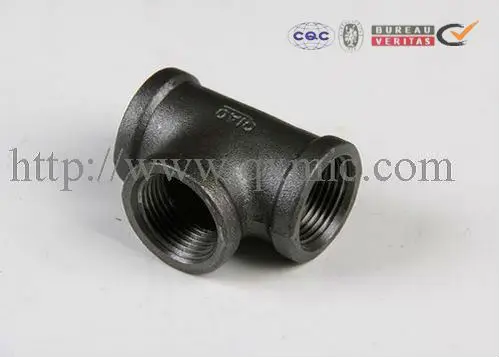 ANS/ASME/NPT tee beaded equal malleable pipe fitting