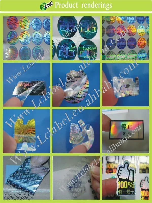 customized make holographic foil stickers and label design buy make