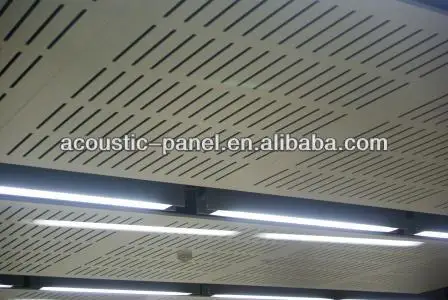 Bahan Isolasi Suara Panel Akustik  Kayu  Berlubang Interior 