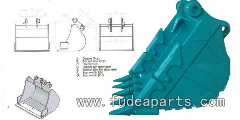 0.8CBM Excavator SK200 Rocky Bucket for Kobelco