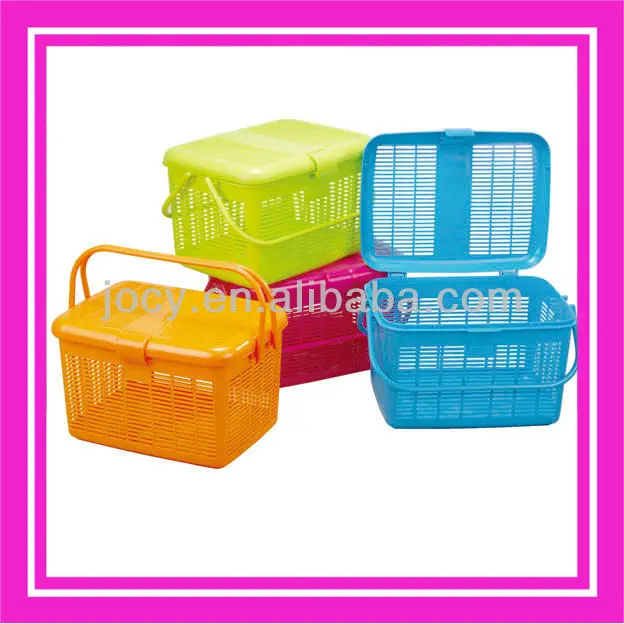 Animal Carry Plastic Picnic Basket With Handle And Lid Buy Plastic