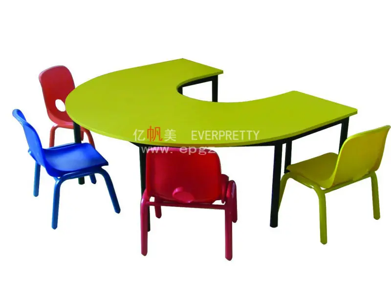 Wood Kids School Desk And Chair Kids Semicircular Table And Chair