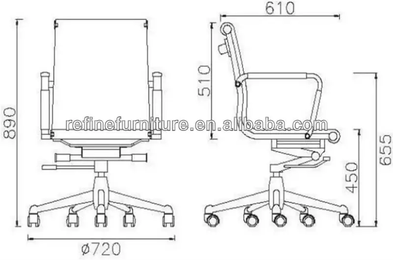 Shunde Ergonomic Modern Leather Computer Swivel Executive Office