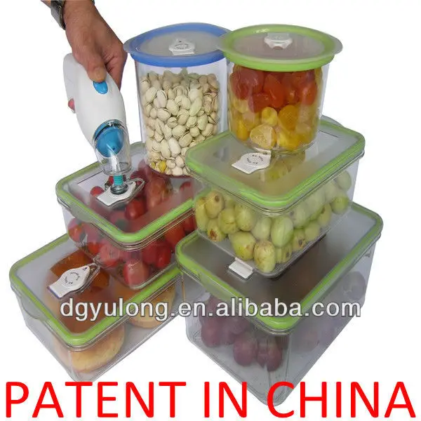 Air tight food containers with pump,vacuum airtight food storage container, View air tight food