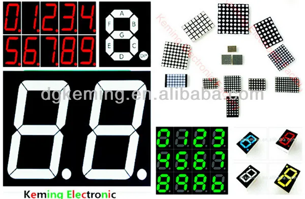 Gray surface Red color Single digit led 16 Segment alphanumeric Display
