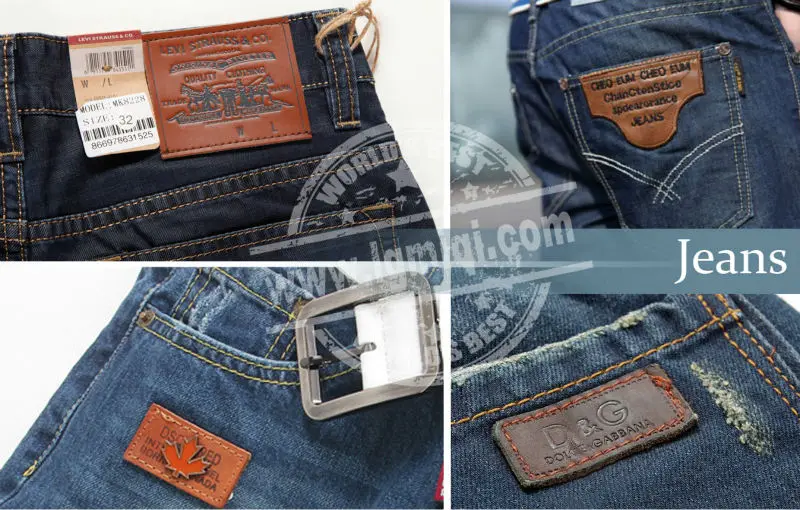 Hot Sale Custom Embossed Jeans Leather Labels / Embossed Jeans Leather Labels / Jeans Leather