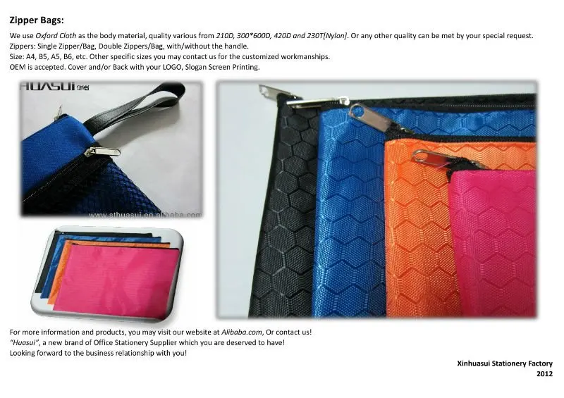 cloth bolsa with zip