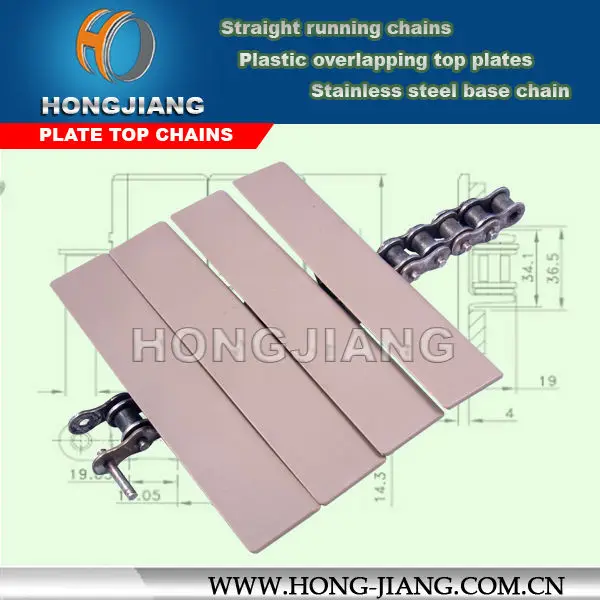 Plastic Reinforced Plate Top Conveyor Chains Plate Chain