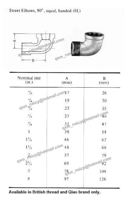 galvanized compression coupling Elbow M&F 90 degree