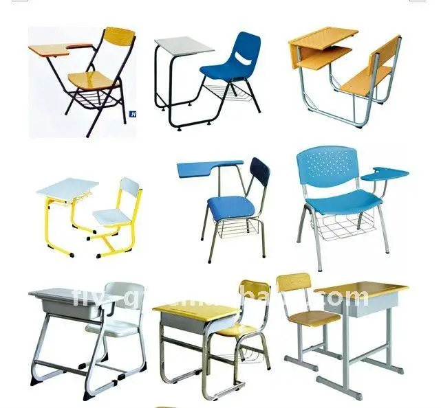 Delicate School Furniture Lecture Chair Furniture School Exam Desk