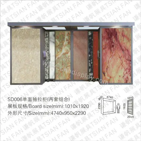 Heavy Duty Floor Rack Slab Stone Display Stand
