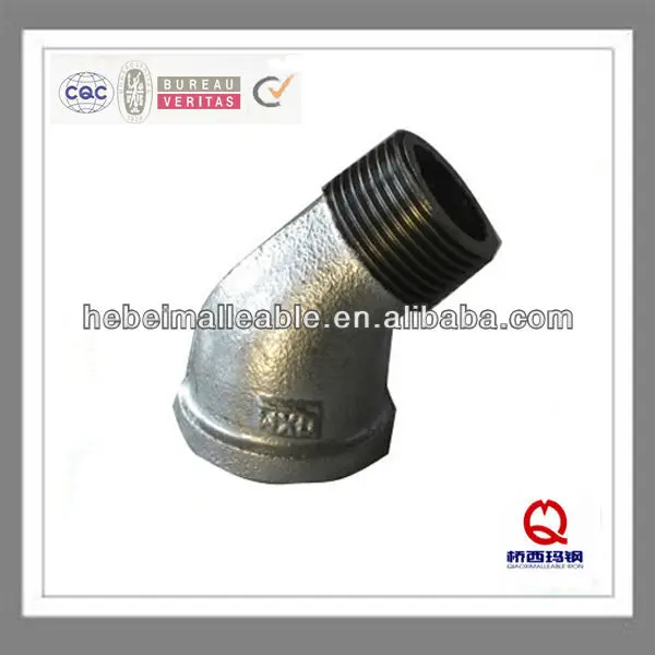 galvanized compression coupling Elbow M&F 90 degree