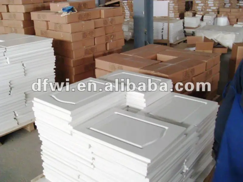 white PVC membrane faced MDF cabinet door