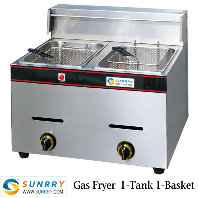 SY-TF5A-1-Gas-Countertop-Fryer---1-Basket,-5.5-Liters,-17745-BTU