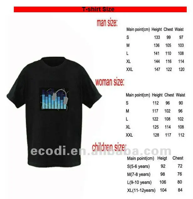 sound activated t shirts wholesale