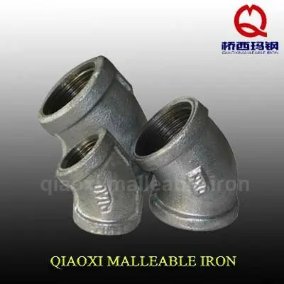 black malleable cast iron pipe fitting meter swivel offset gas fitting