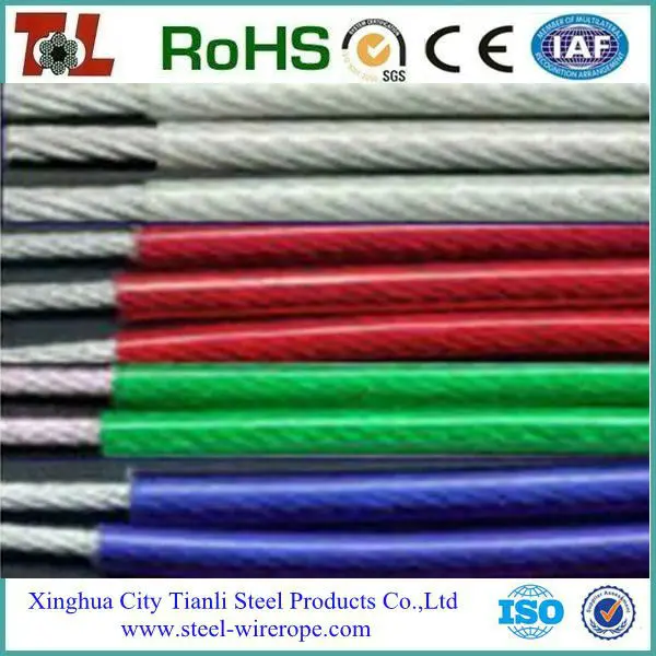 Pvc Nylon Coated Stainless Steel Rope,7x7 7x19 316 Ss Wire Nylon Buy
