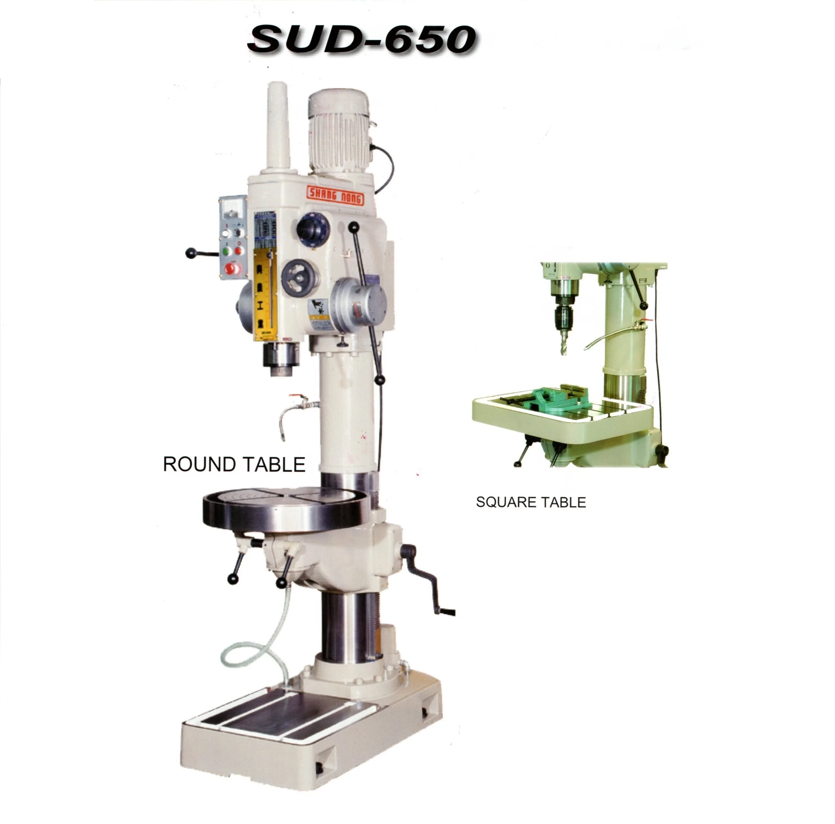 Column Drilling Tapping Machine Square Table 560x720mm Coolant Pump ...