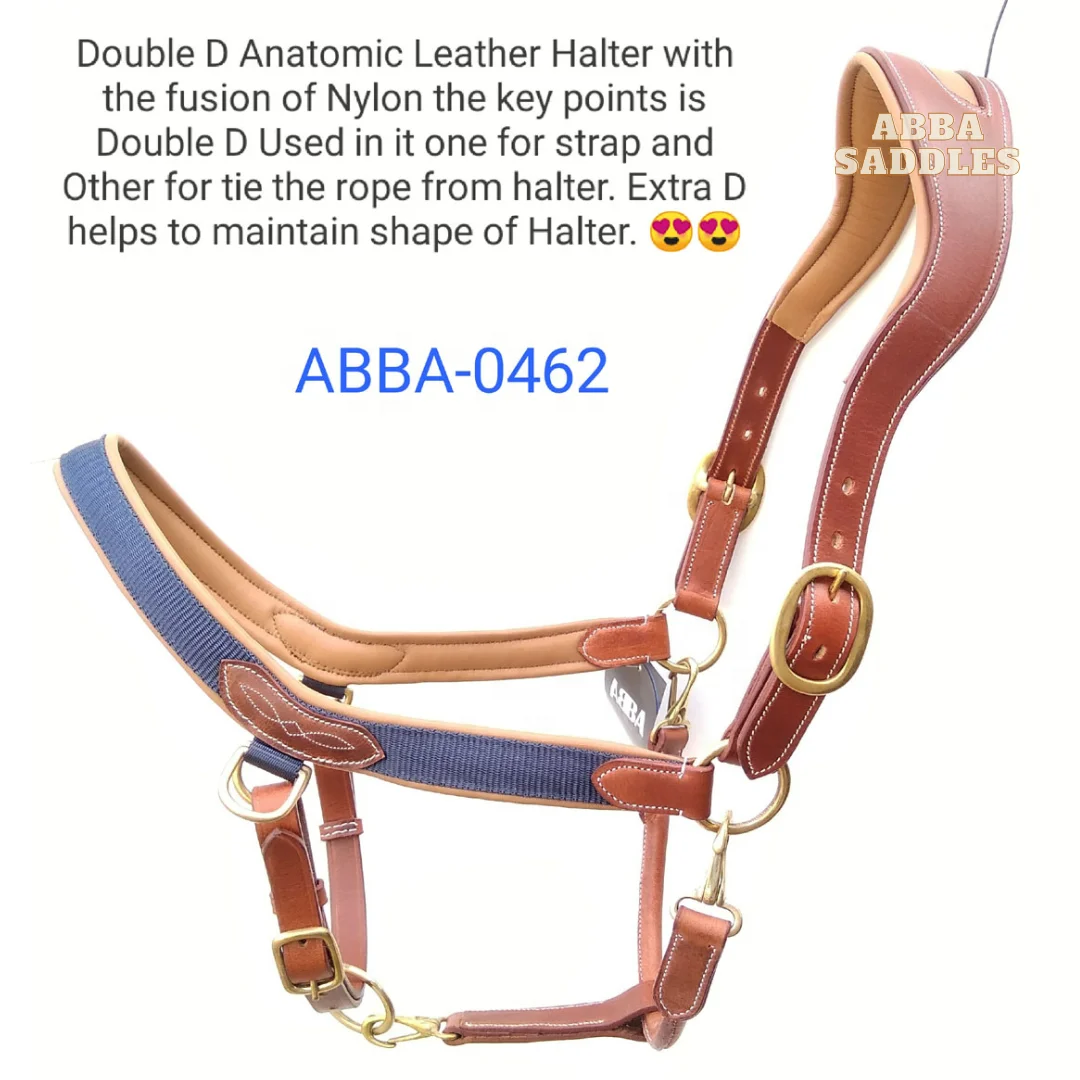 Western Halter With Cowhide Design Customized Crystal Horse Halter