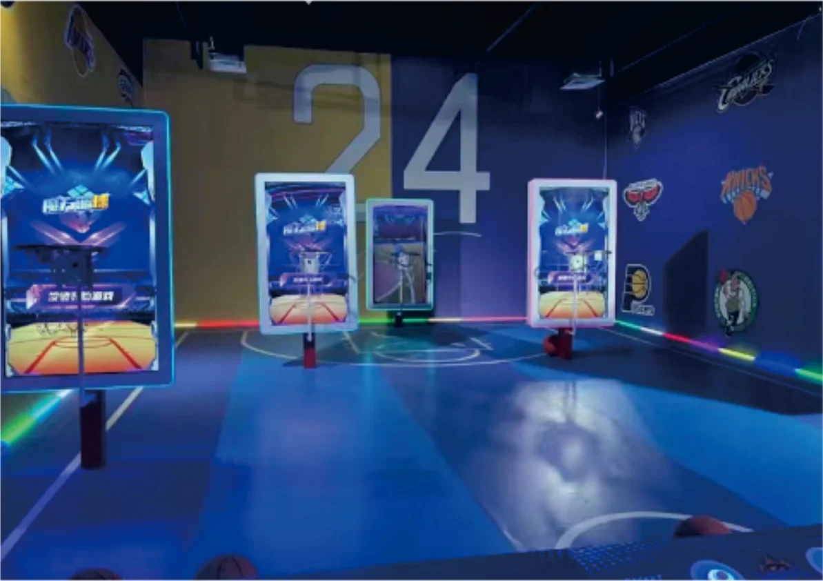 Interactive Metal Five-Player Basketball Court Equipment Sport Game Shooting Machine manufacture