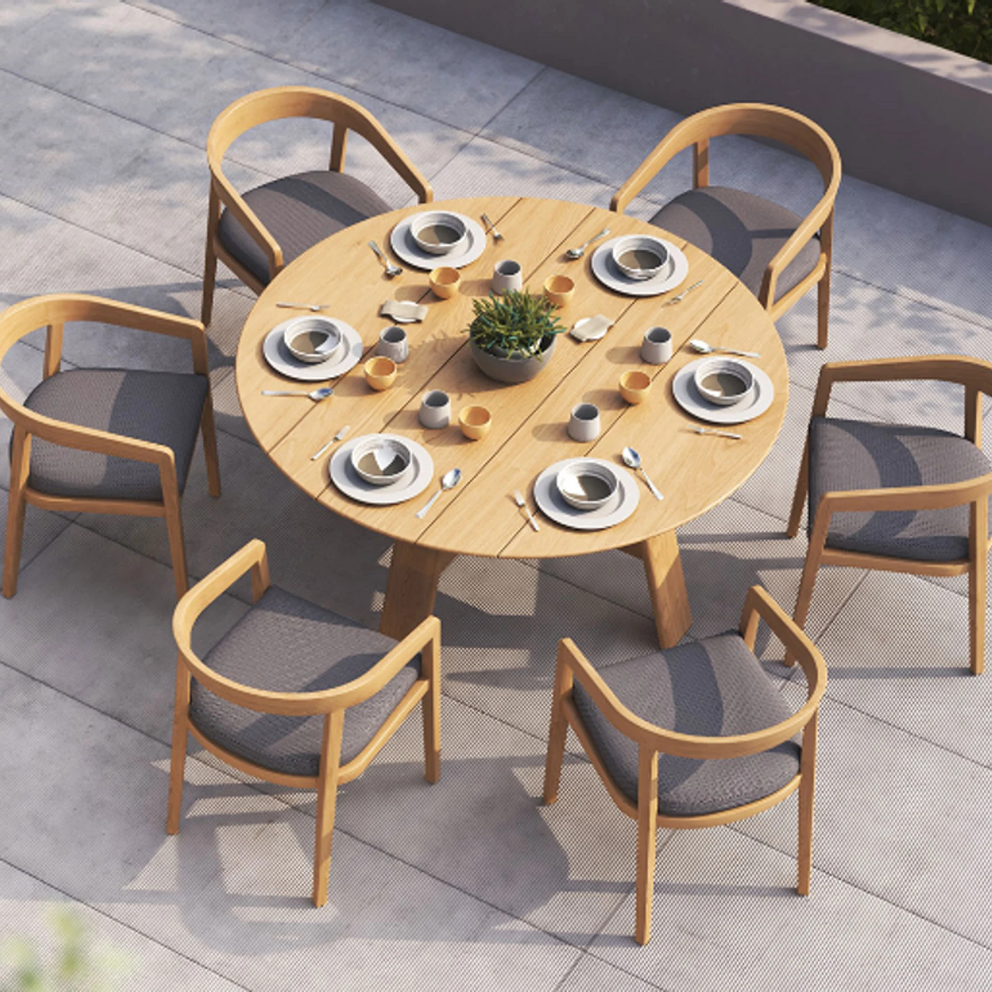 Modern Furniture Teak Dining Table and Chair Garden Set Outdoor - Thea ...