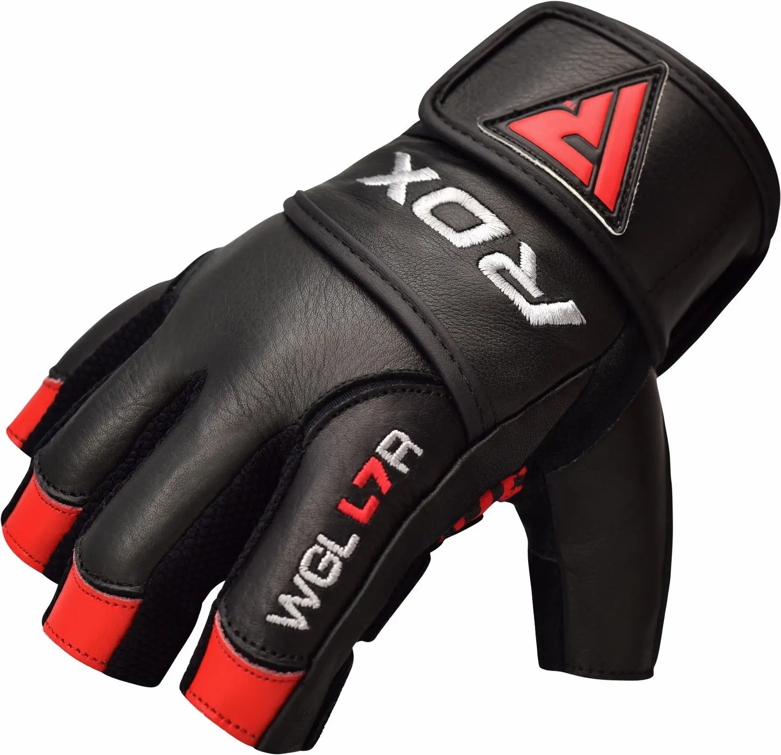 Premium Quality Original Rdx Leather Gym Glove Red And Black Durable