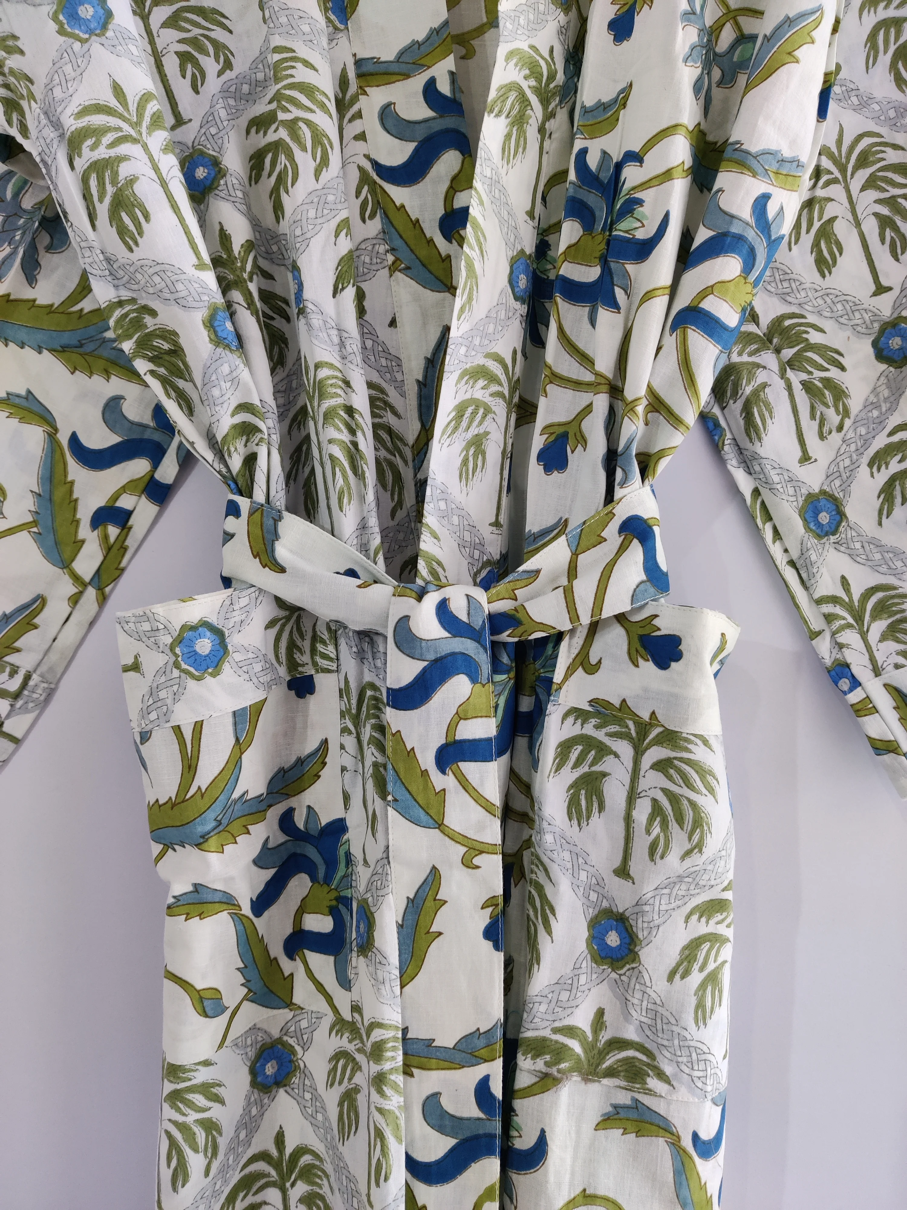 100 Pure Cotton Fabric Kimono Robe Light Weight Cotton Patchwork Night