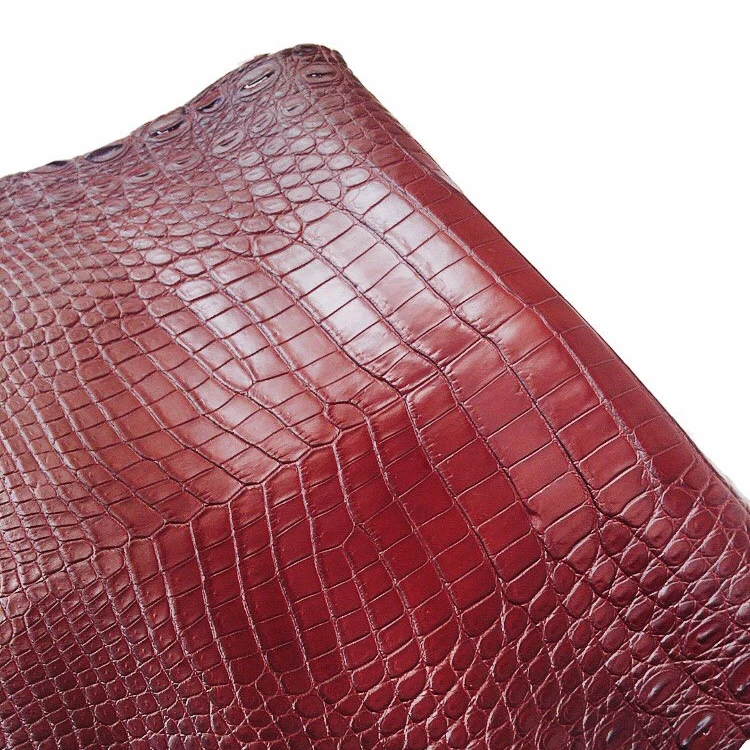 High Quality Tanned Alligator Leather Wholesale Genuine Leather Matte