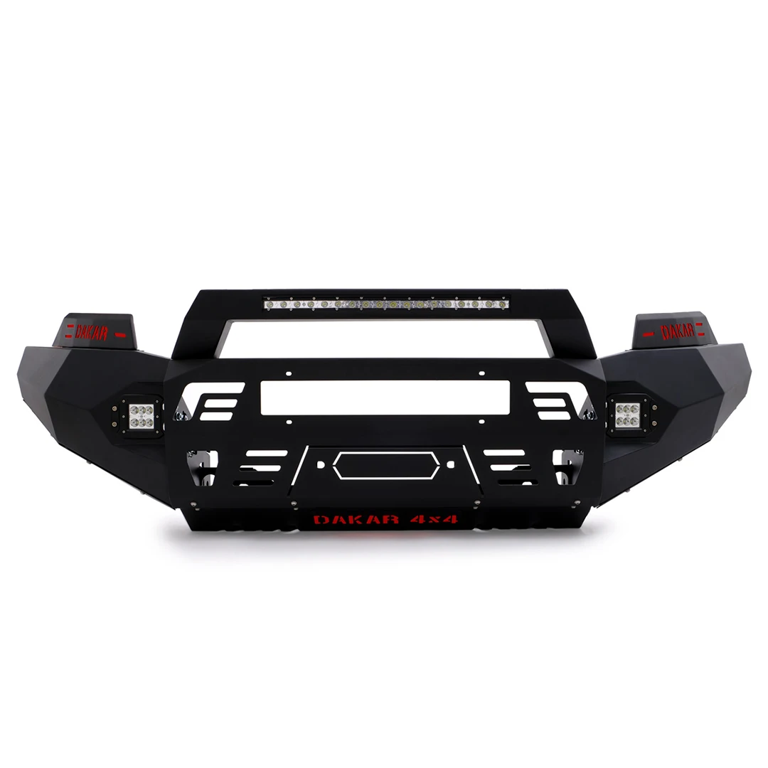 Black Stainless Steel Front Bumper Guard Front Bumper With Led Lights
