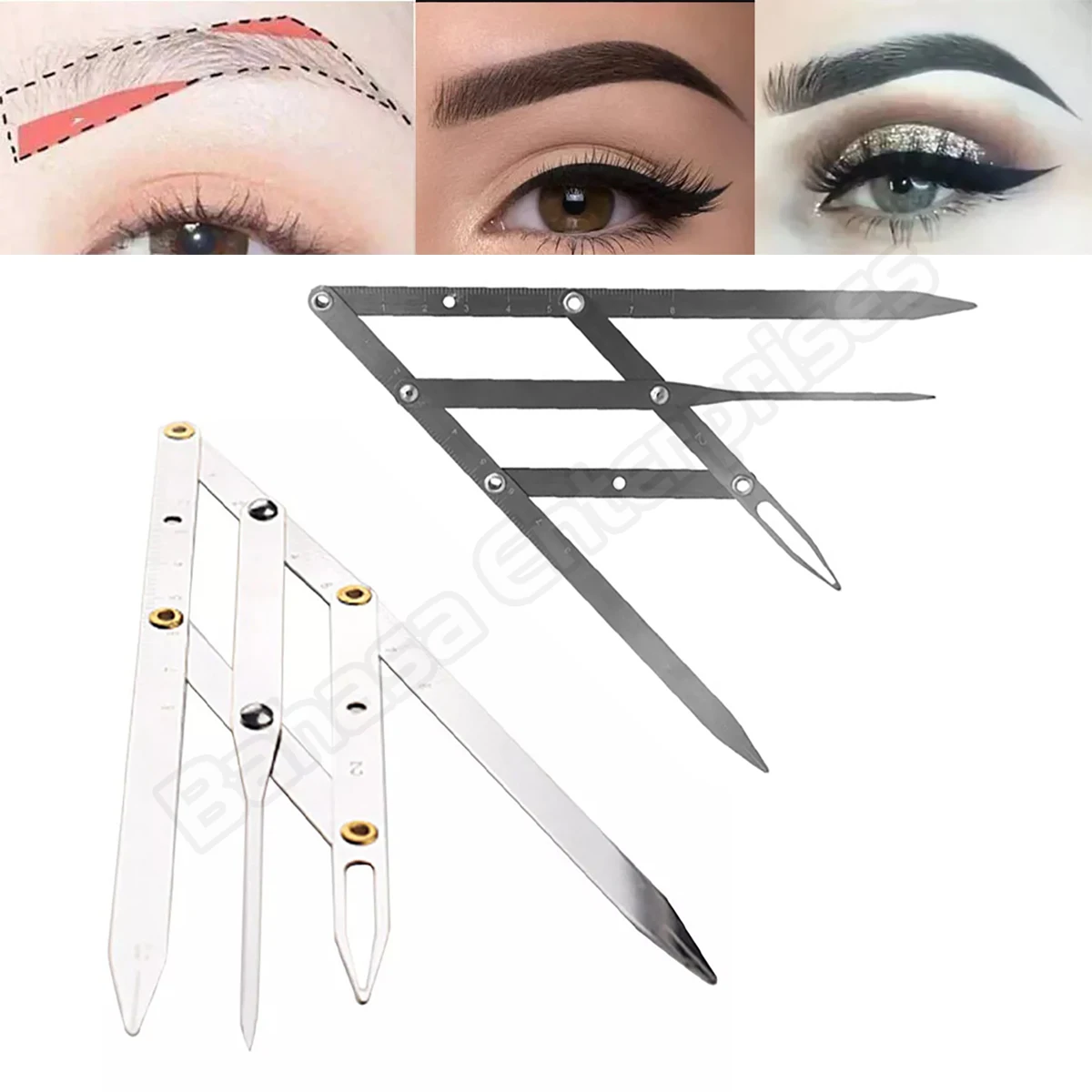 Eyebrow Ruler Scale 3point Positioning Ruler Eyebrow Golden Ratio