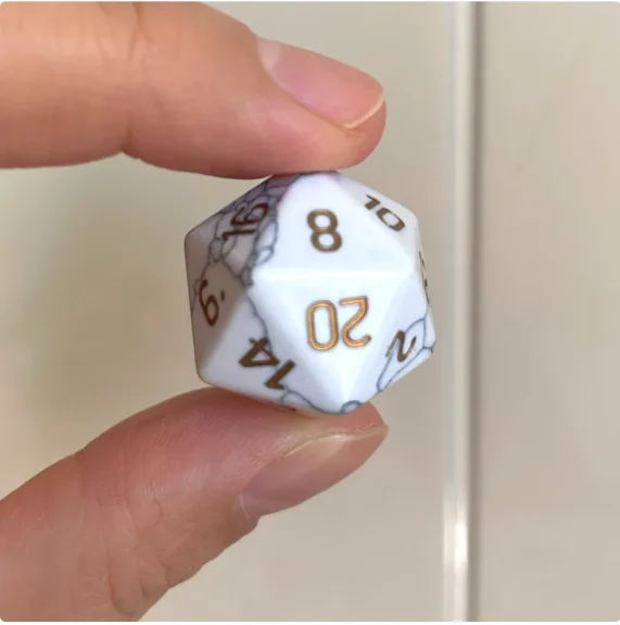 Best Quality Hot Sale Natural Howlite Gemstone Dnd Dice Set All Number